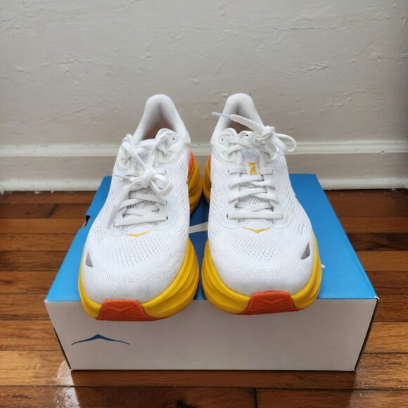 HOKA Bondi 9 Frost Sunflower White Men\'s Running Shoes Size 10.5 New 1162011-FNF